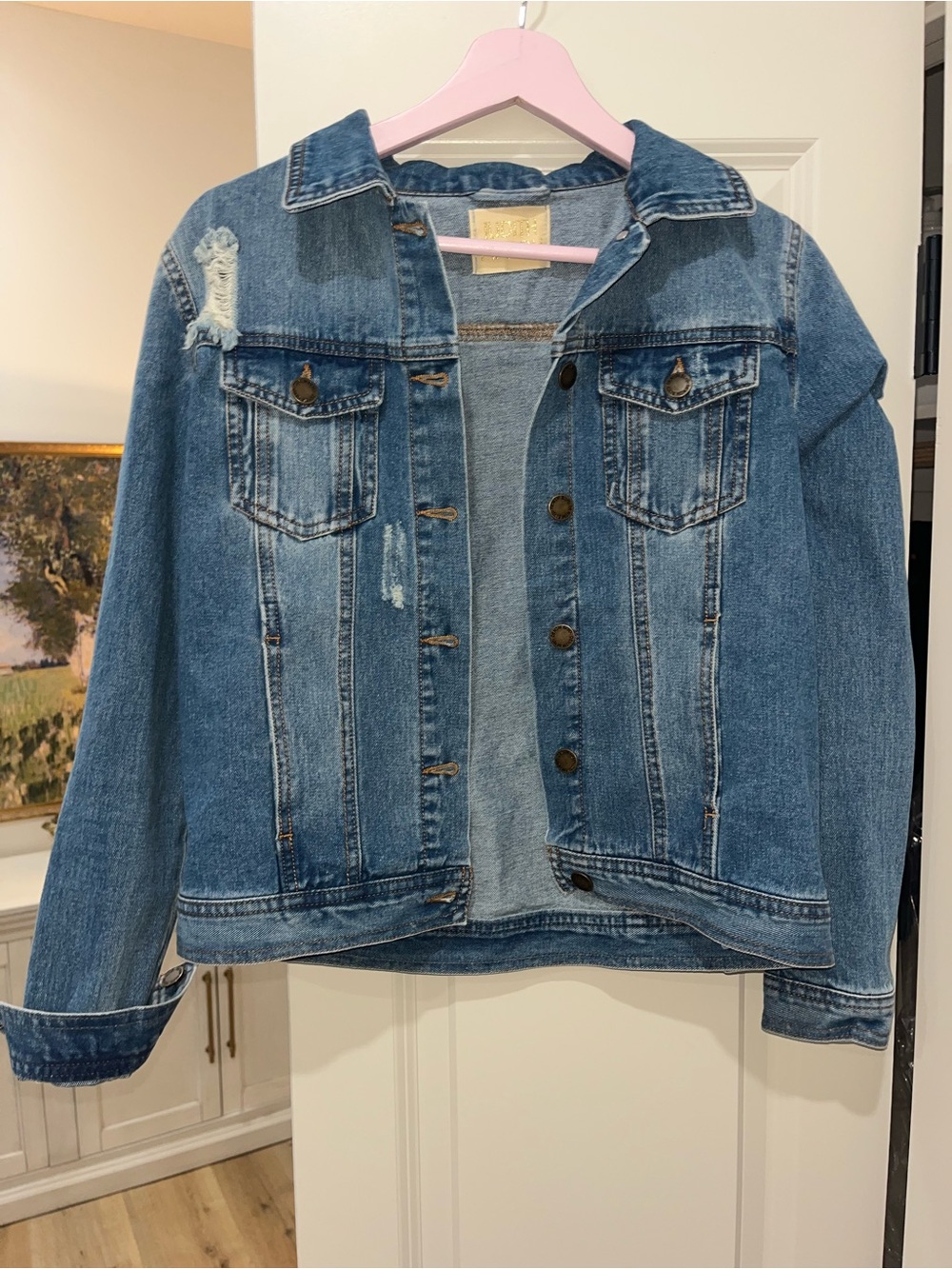 Judith March Denim Jacket with Rhinestone BRIDE - Picture 3 of 3